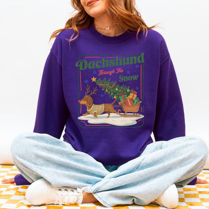 Dachshund Through the Snow Christmas Sweatshirt