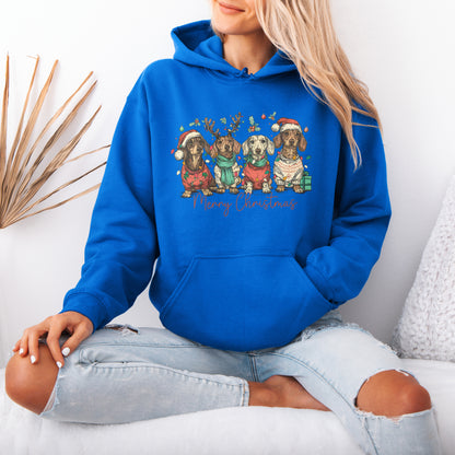 Merry Christmas Dachshund Dog Cute Christmas Puppy Hoodie