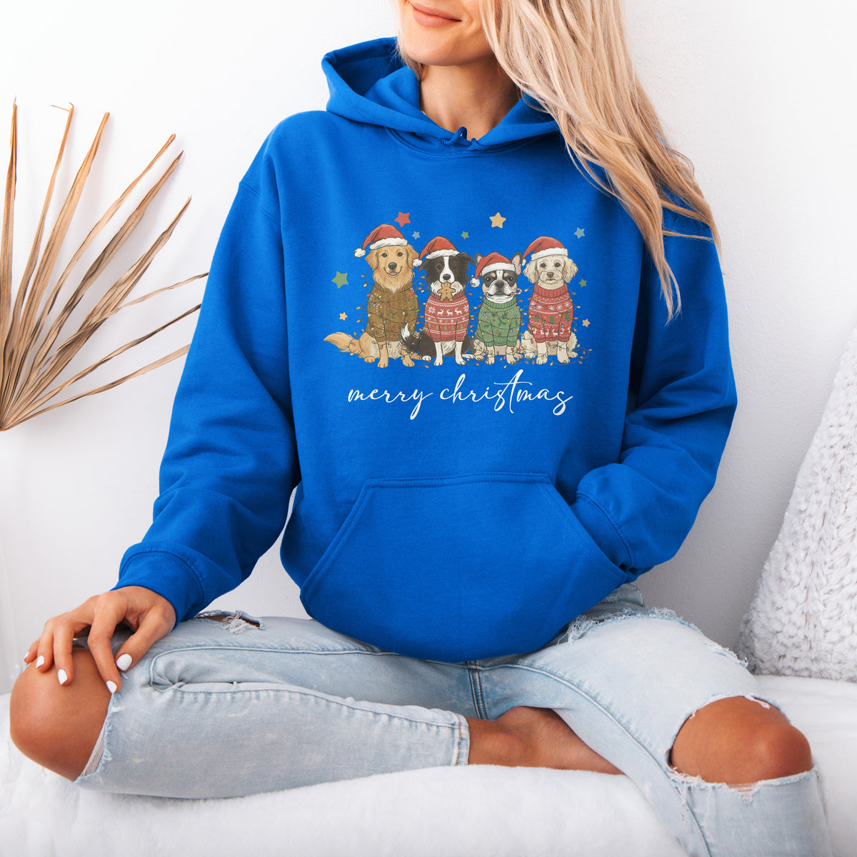 Merry Christmas Dogs Hoodie – Cute Holiday Puppy Dog Lover Gift