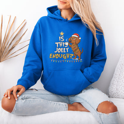Is This Jolly Enough Dachshund Christmas Hoodie