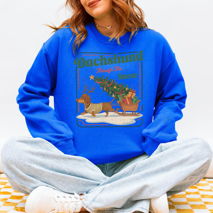Dachshund Through the Snow Christmas Sweatshirt