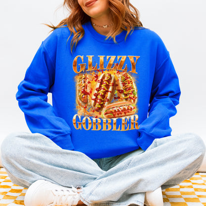 Glizzy Gobbler Sweatshirt Funny Hot Dog Meme Gift for Food Lovers