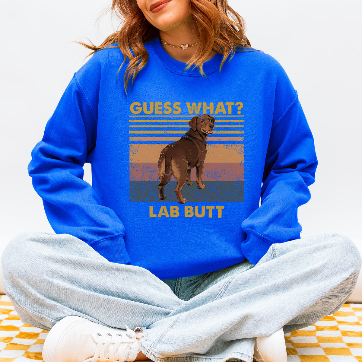 Guess What Labrador Butt Sweatshirt – Funny Dog Lover Gift