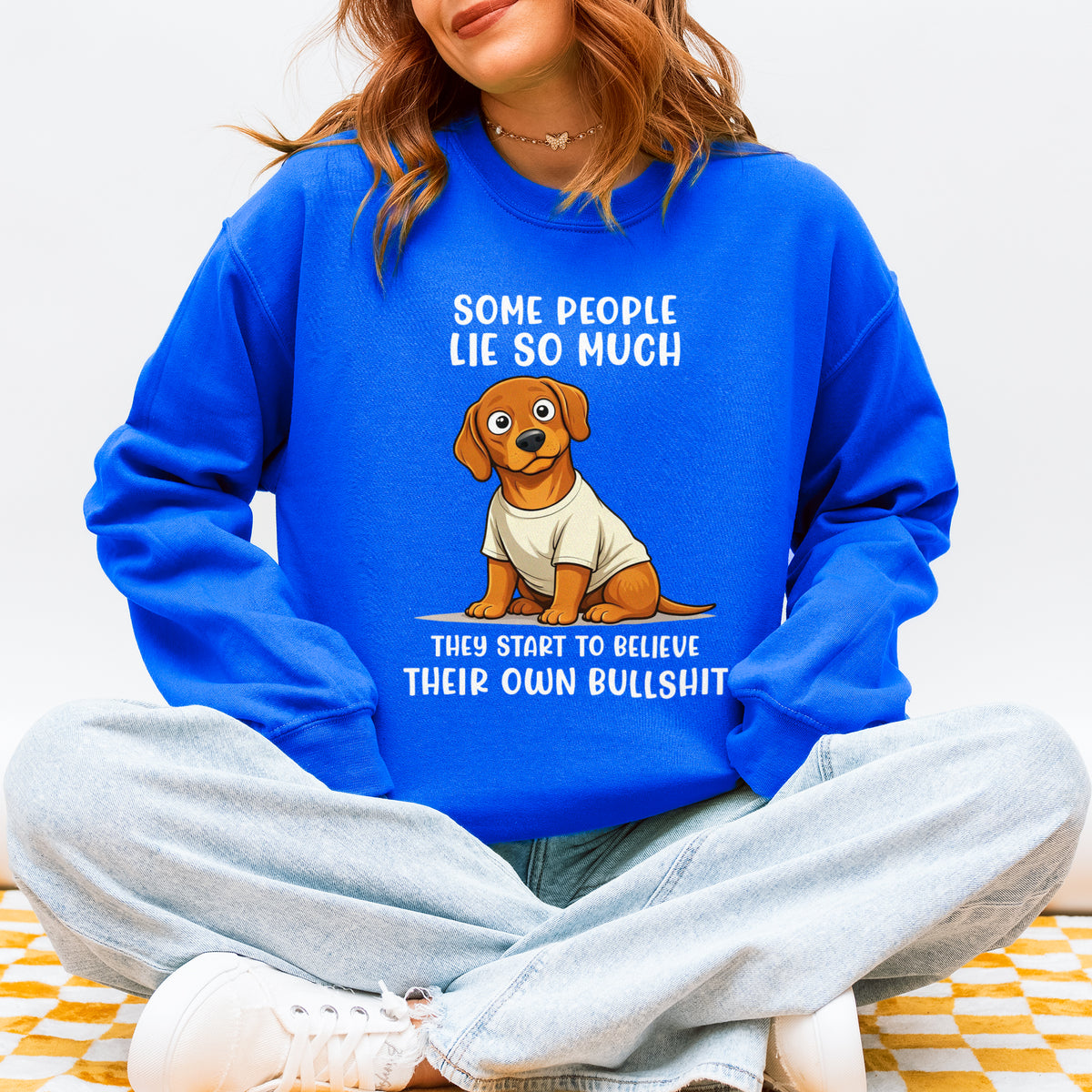 Funny Dachshund Sweatshirt Sarcastic Wiener Dog Humor Gift