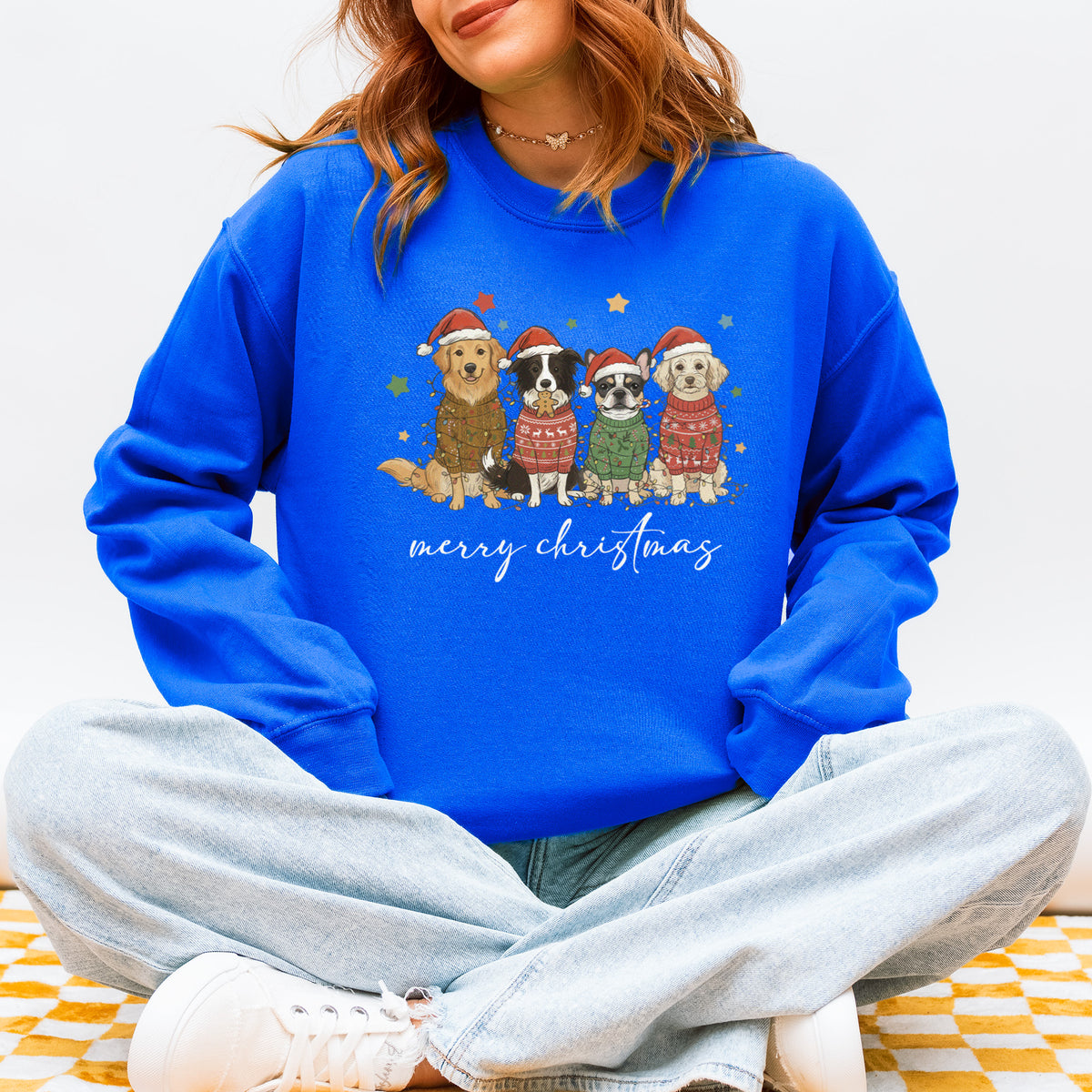 Merry Christmas Dogs Sweatshirt – Cute Holiday Puppy Dog Gift