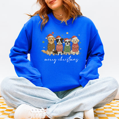 Merry Christmas Dogs Sweatshirt – Cute Holiday Puppy Dog Gift