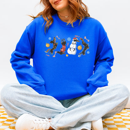 Christmas Dachshund Chaos Sweatshirt – Funny Holiday Wiener Dog