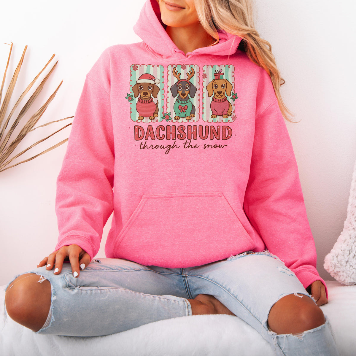 Dachshund Through the Snow Trio Christmas Hoodie