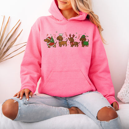 Funny Christmas Dachshund Dog Cute Christmas Puppy Hoodie