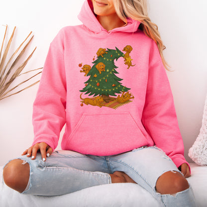 Dachshund Christmas Tree Hoodie – Cute Sausage Dog Holiday Gift