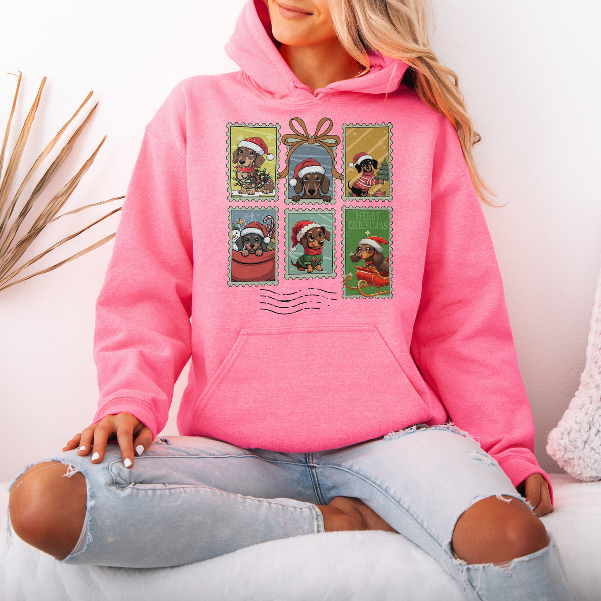 Dachshund Christmas Hoodie Cute Holiday Dog Lover Gift