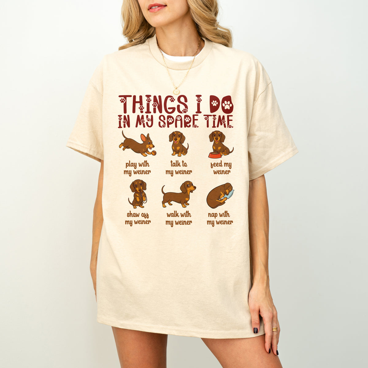 Things I Do in My Spare Time Dachshund Shirt