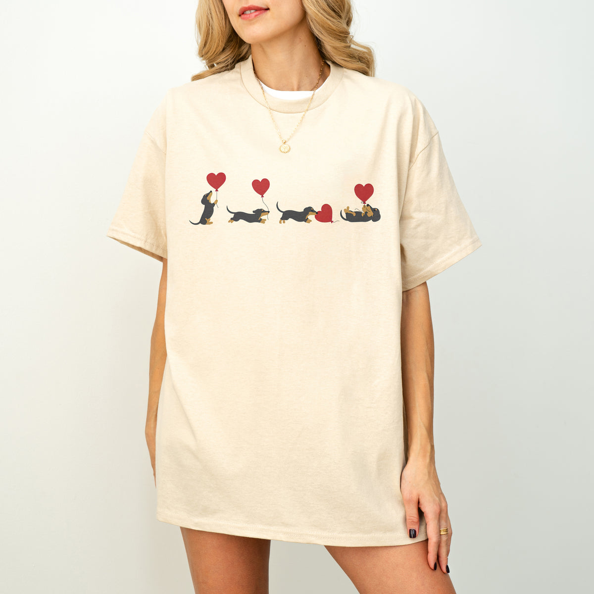 Dachshund With Heart Balloons Shirt