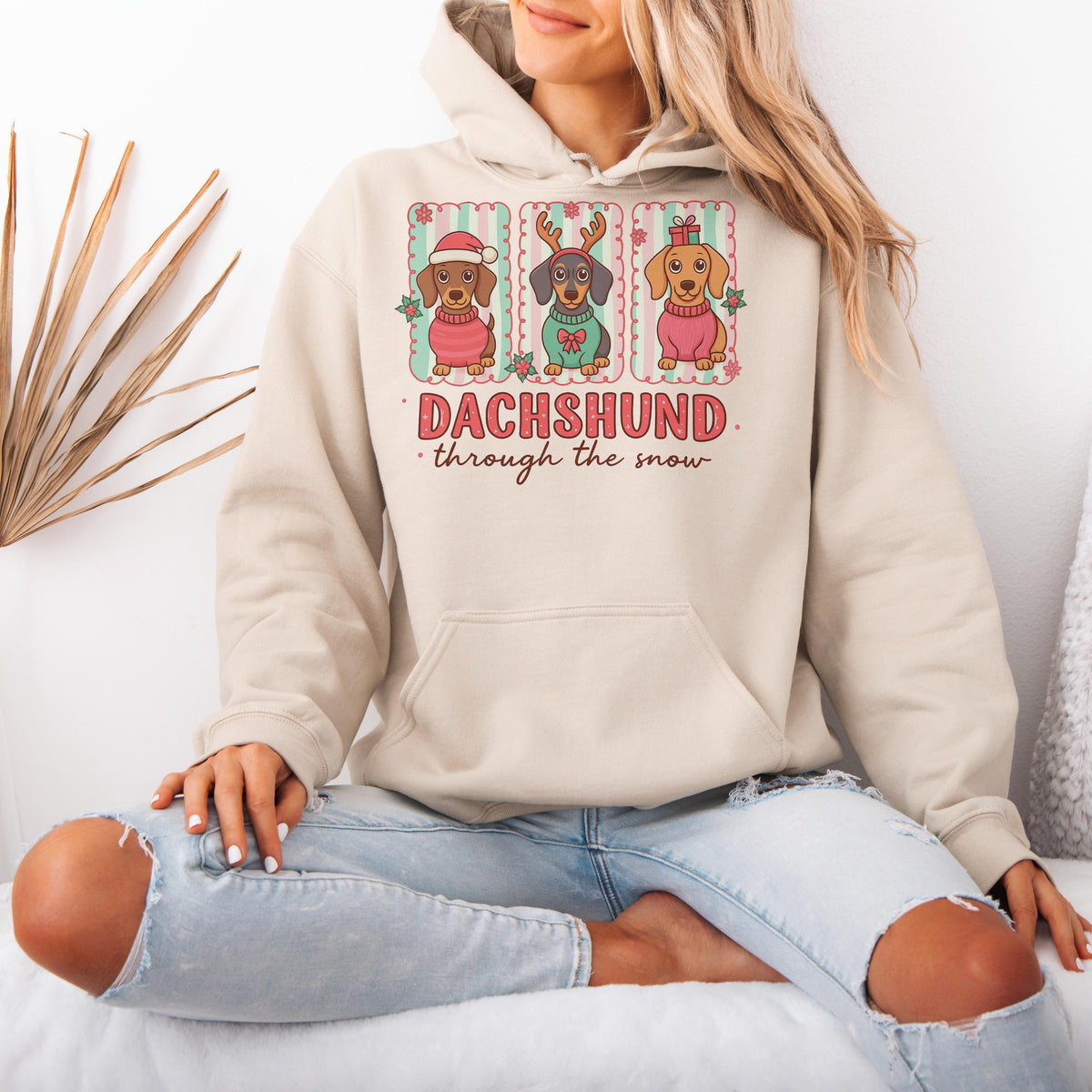 Dachshund Through the Snow Trio Christmas Hoodie