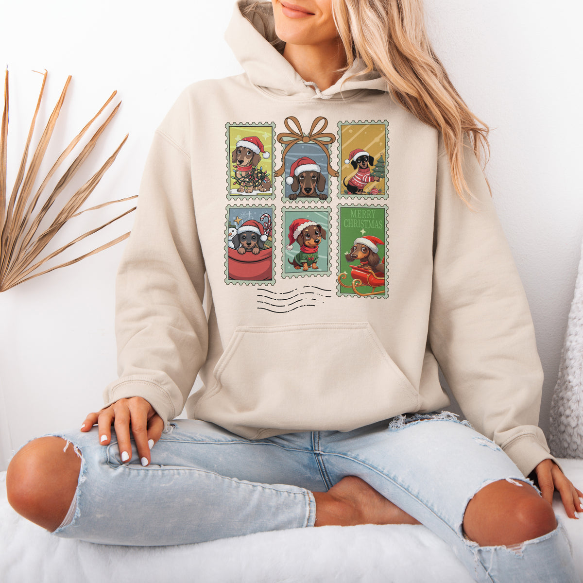 Dachshund Christmas Hoodie Cute Holiday Dog Lover Gift