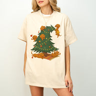 Funny Dachshund Christmas Tree Shirt Cute Sausage Dog Holiday Tee