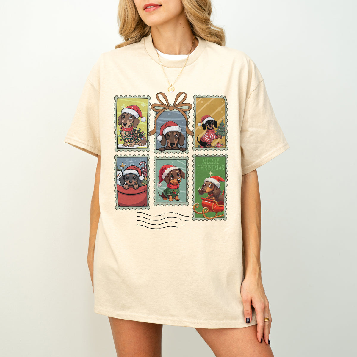 Dachshund Christmas T-Shirt Cute Holiday Dog Lover Gift