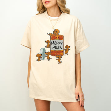 Happy Pills Dachshund Shirt – Funny Wiener Dog Tee for Dog Lovers, Cute Doxie Gift