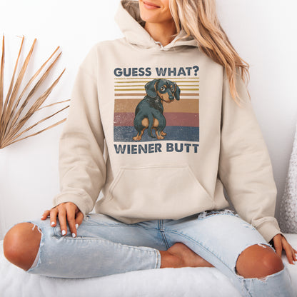 Guess What Wiener Butt Dachshund Hoodie Cute Doxie Gift