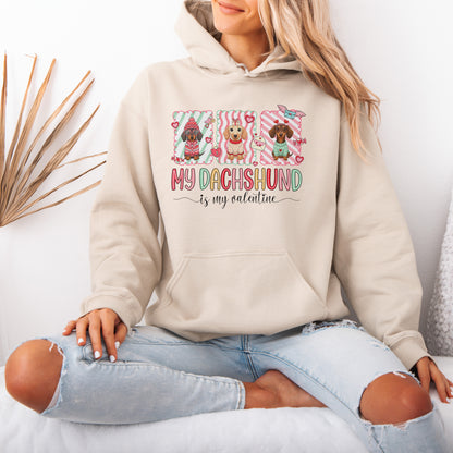 My Dachshund Is My Valentine Hoodie