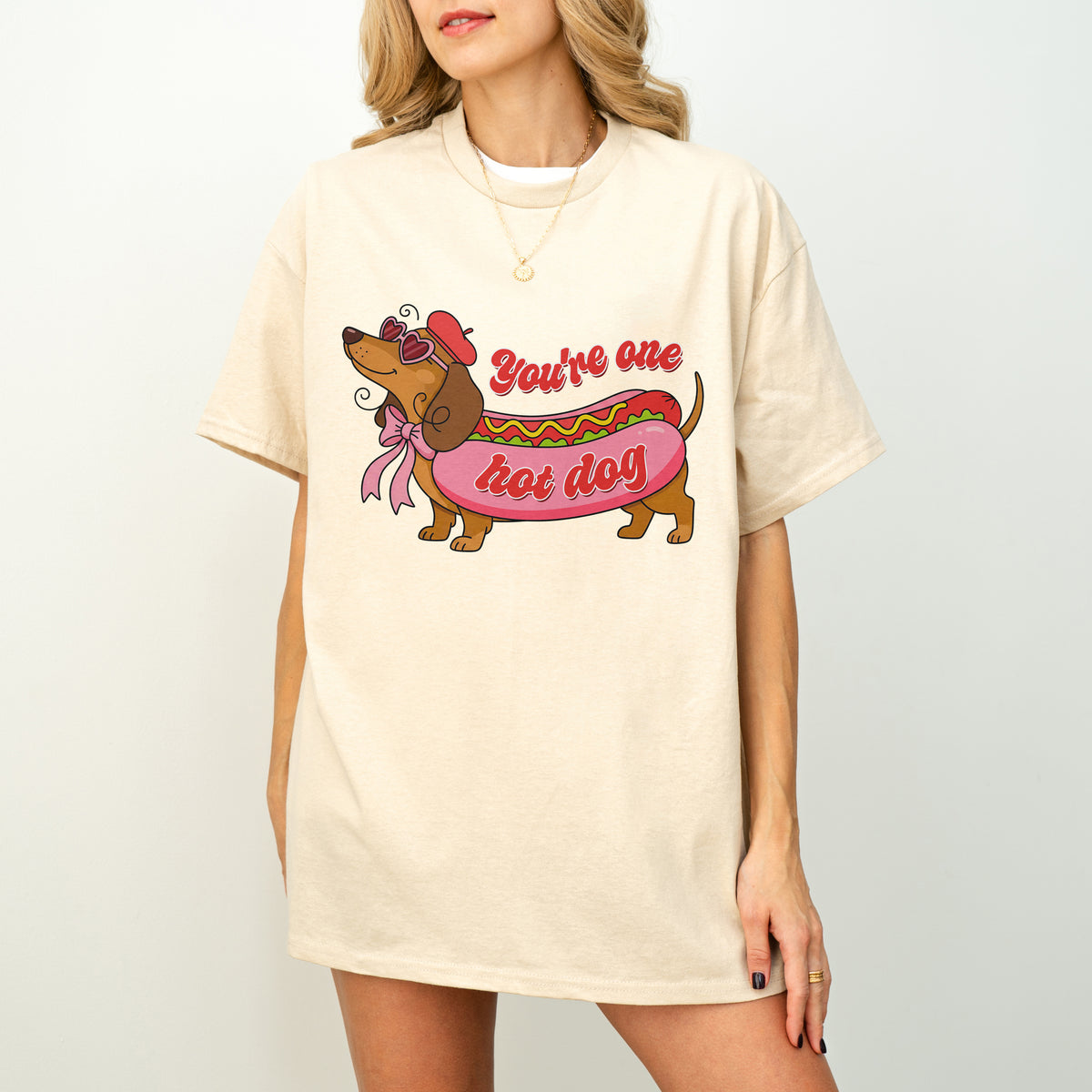 You Are One Hot Dog Dachshund Valentine Shirt