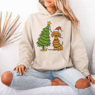 Sausage Dog Christmas Lights Shirt Dachshund Decorating Tree Hoodie
