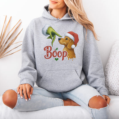 Boop Dachshund Christmas Hoodie – Funny Green Hand Holiday