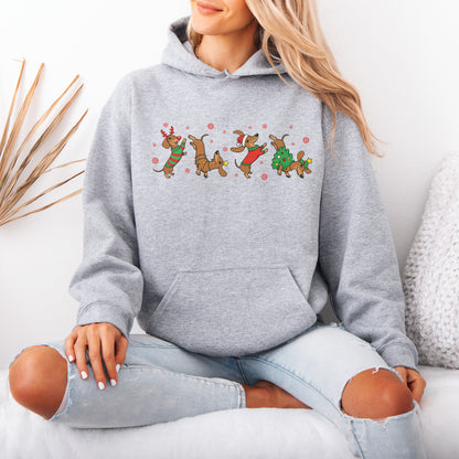 Funny Dachshund Christmas Shirt Dog Lover Gift Xmas Hoodie