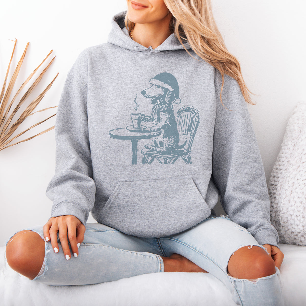 Vintage Dachshund Shirt Funny French Coffee Dog Hoodie