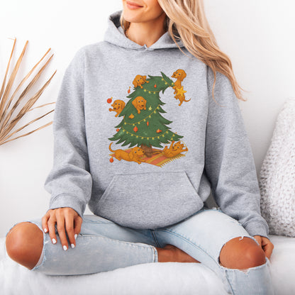 Dachshund Christmas Tree Hoodie – Cute Sausage Dog Holiday Gift