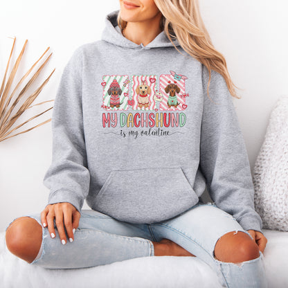 My Dachshund Is My Valentine Hoodie