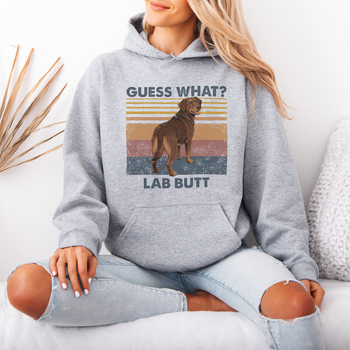 Guess What Labrador Butt Hoodie – Funny Dog Lover Gift