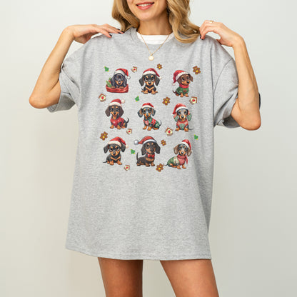 Dachshund Christmas T-Shirt for Dog Lovers and Wiener Dog Moms
