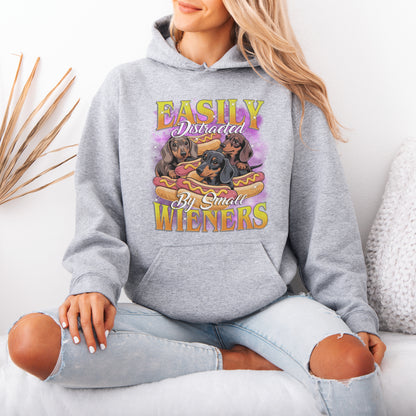 Easily Distracted by Small Wieners Funny Dachshund Hoodie