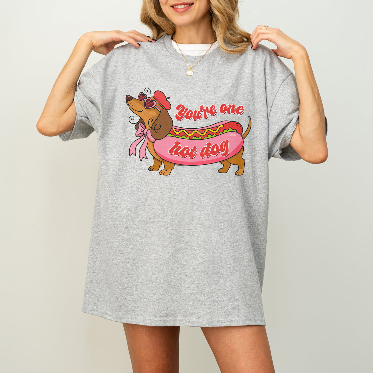 You Are One Hot Dog Dachshund Valentine Shirt