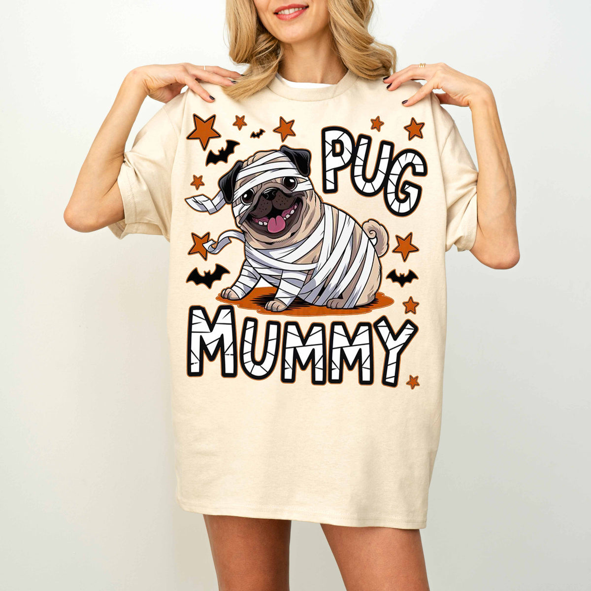 Pug Mummy Halloween Dog T-Shirt