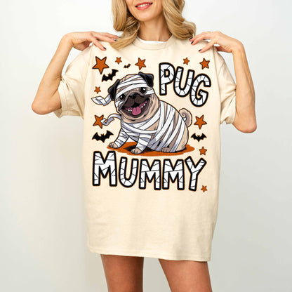 Pug Mummy Halloween Dog T-Shirt