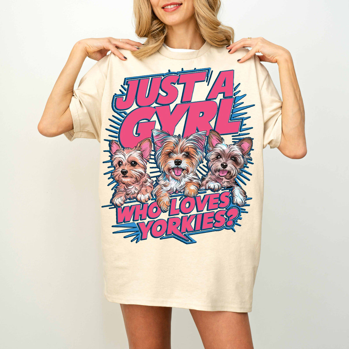 Just a Girl Who Loves Yorkies Dog Mom T-Shirt