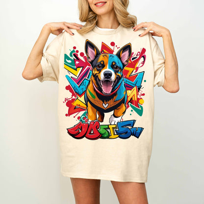 Colorful Graffiti Funny Dog T-Shirt