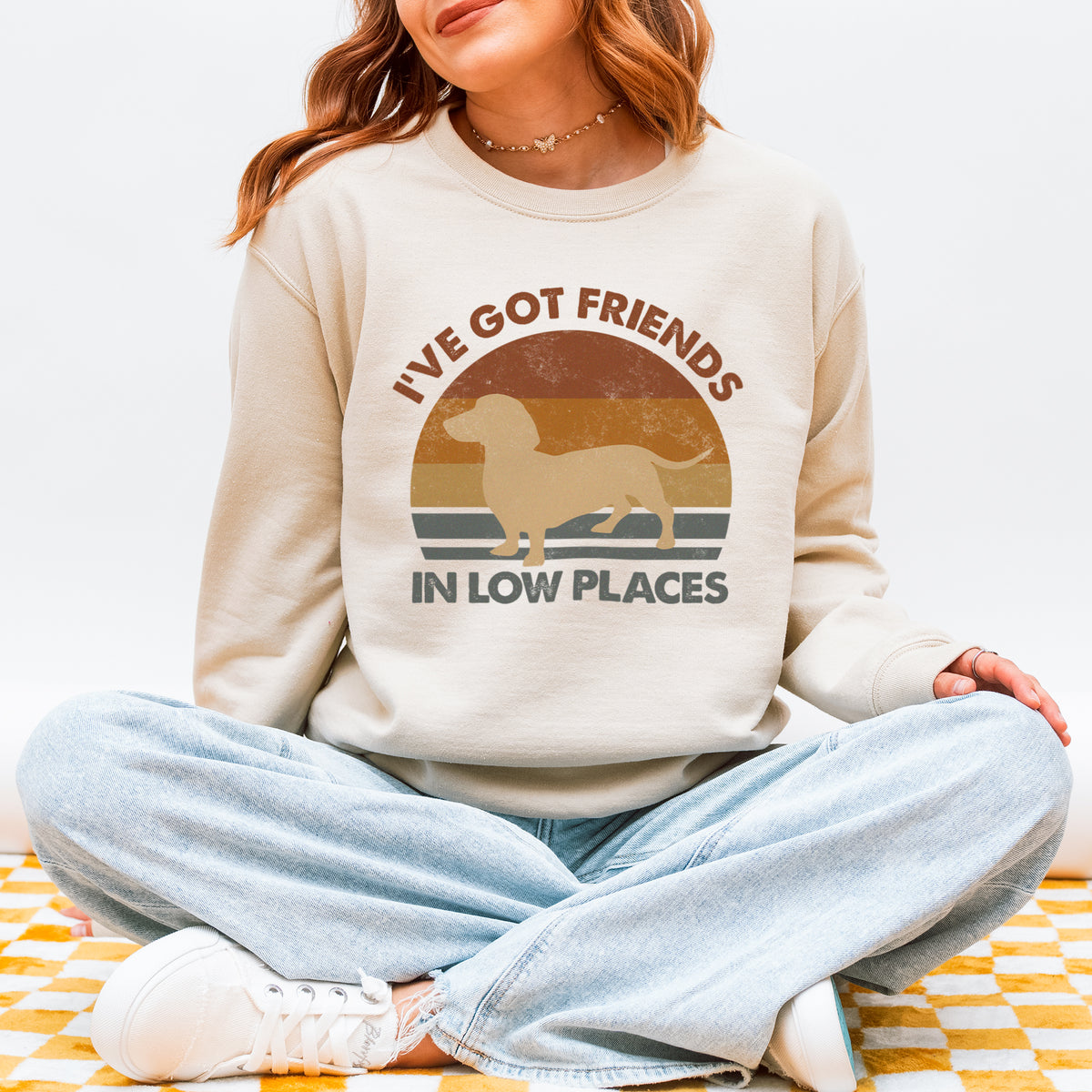 Friends in Low Places Dachshund Sweatshirt