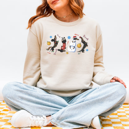 Christmas Dachshund Chaos Sweatshirt – Funny Holiday Wiener Dog