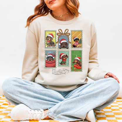 Dachshund Christmas Sweatshirt Cute Holiday Dog Lover Gift