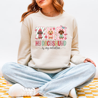 My Dachshund Is My Valentine Sweatshirt