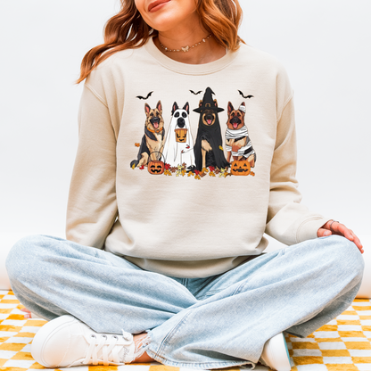 German Shepherd Halloween Sweatshirt – Fall Ghost Dog Gift