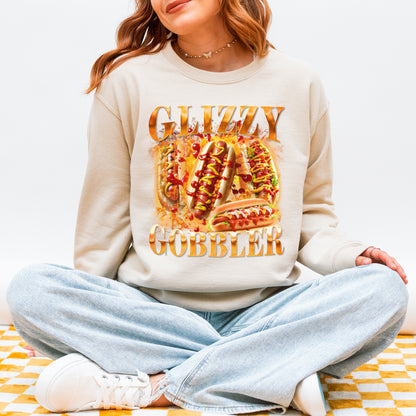 Glizzy Gobbler Sweatshirt Funny Hot Dog Meme Gift for Food Lovers