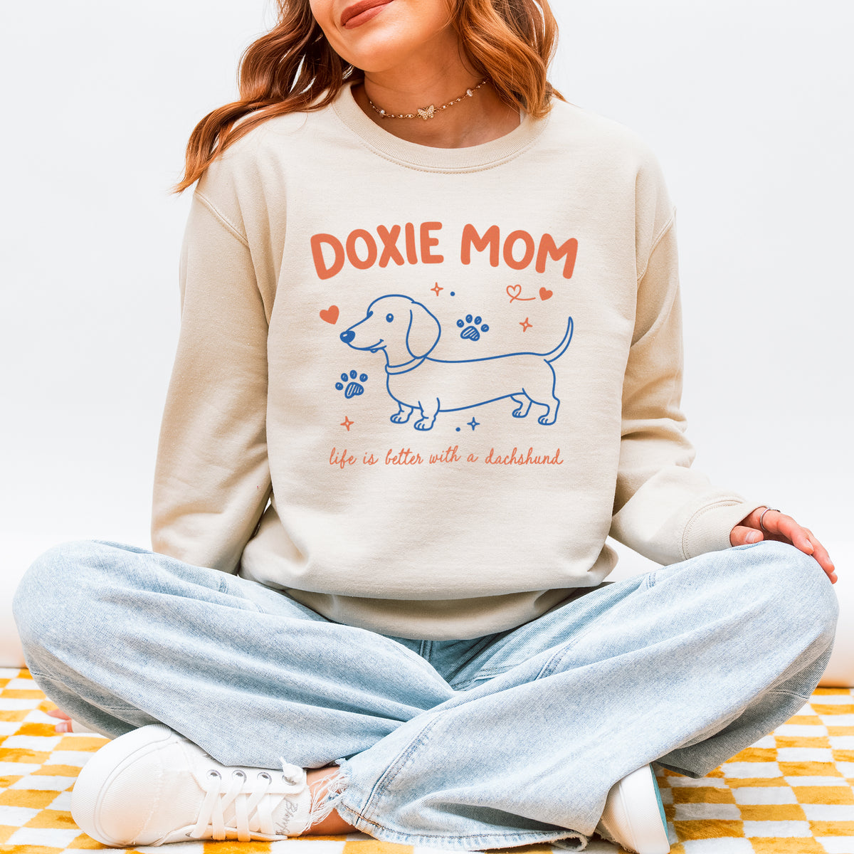 Doxie Mom Dachshund Sweatshirt Cute Gift