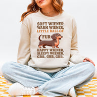 Soft Wiener Warm Wiener Dachshund Sweatshirt – Funny Wiener Dog Parody Pullover for Dog Lovers
