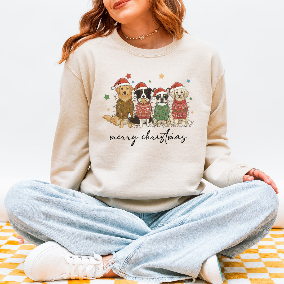 Merry Christmas Dogs Sweatshirt – Cute Holiday Puppy Dog Gift