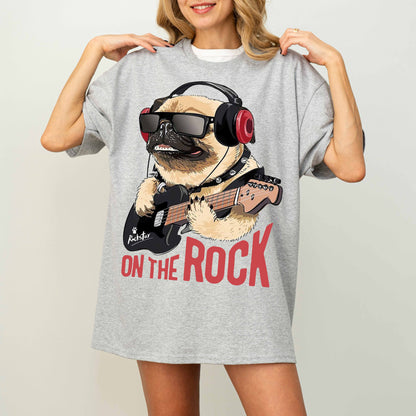 On the Rock Pug Funny Dog T-Shirt