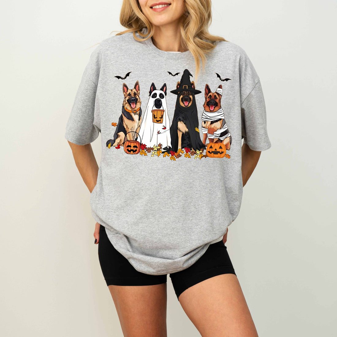 German Shepherd Halloween Dog Shirt, Fall Ghost Dog Shirt